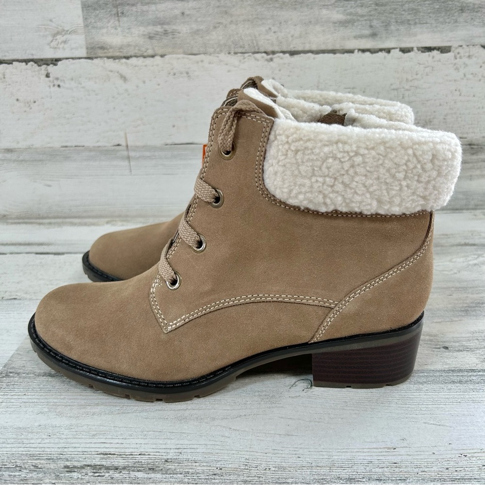 SPORTO Carmen Tan Suede NEW Leather Waterproof Ankle Boots 9.5